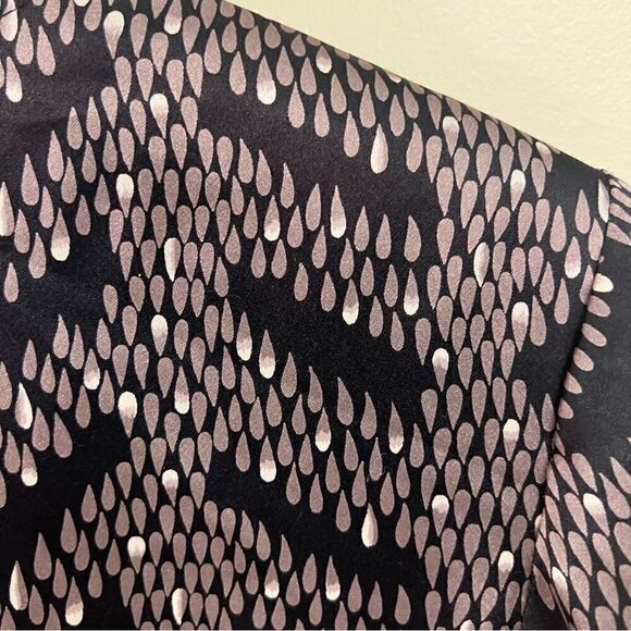 Sassoon vintage teardrop print silky long sleeve top 8 - Picture 4 of 6